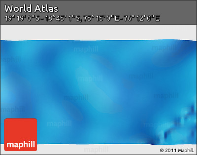 Physical 3D Map of the Area around 19° 2' 1" S, 75° 43' 29" E