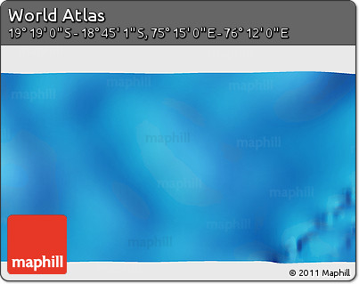 Physical 3D Map of the Area around 19° 2' 1" S, 75° 43' 29" E