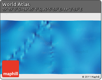 Physical 3D Map of the Area around 19° 2' 1" S, 76° 34' 29" E