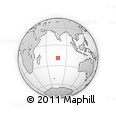Outline Map of the Area around 19° 2' 1" S, 77° 25' 30" E, rectangular outline
