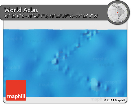 Physical 3D Map of the Area around 19° 2' 1" S, 78° 7' 30" W