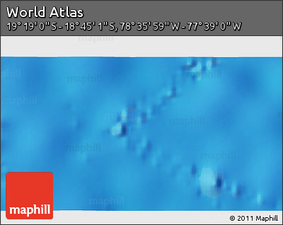 Physical 3D Map of the Area around 19° 2' 1" S, 78° 7' 30" W
