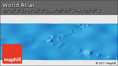 Physical Panoramic Map of the Area around 19° 2' 1" S, 78° 7' 30" W