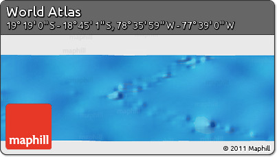 Physical Panoramic Map of the Area around 19° 2' 1" S, 78° 7' 30" W