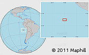 Gray Location Map of the area around 19° 2' 1" S, 78° 58' 29" W
