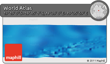 Physical Panoramic Map of the Area around 19° 2' 1" S, 79° 7' 30" E