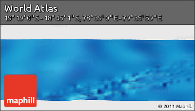 Physical Panoramic Map of the Area around 19° 2' 1" S, 79° 7' 30" E