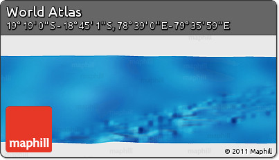 Physical Panoramic Map of the Area around 19° 2' 1" S, 79° 7' 30" E