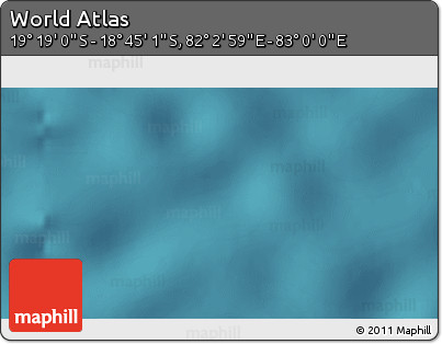 Satellite 3D Map of the Area around 19° 2' 1" S, 82° 31' 30" E