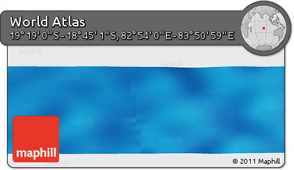 Physical Panoramic Map of the Area around 19° 2' 1" S, 83° 22' 30" E