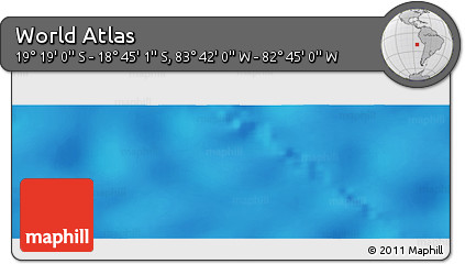 Physical Panoramic Map of the Area around 19° 2' 1" S, 83° 13' 29" W