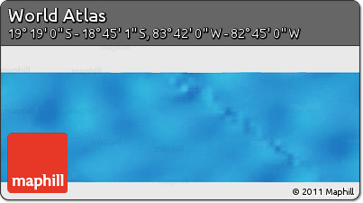 Physical Panoramic Map of the Area around 19° 2' 1" S, 83° 13' 29" W