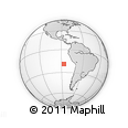 Outline Map of the Area around 19° 2' 1" S, 86° 37' 30" W, rectangular outline