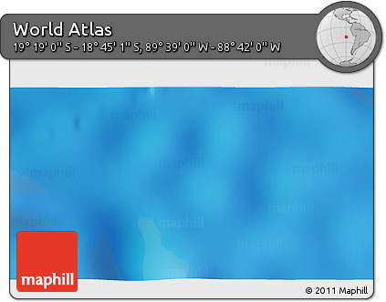 Shaded Relief 3D Map of the Area around 19° 2' 1" S, 89° 10' 30" W
