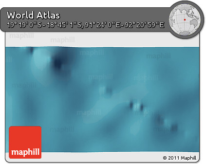 Satellite 3D Map of the Area around 19° 2' 1" S, 91° 52' 30" E
