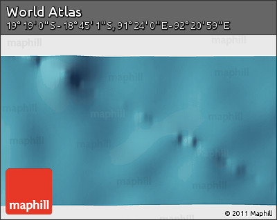Satellite 3D Map of the Area around 19° 2' 1" S, 91° 52' 30" E