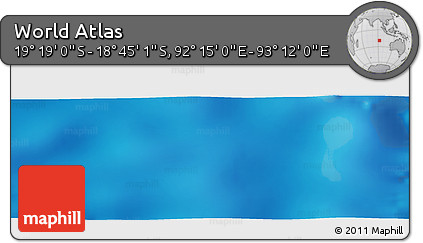 Physical Panoramic Map of the Area around 19° 2' 1" S, 92° 43' 29" E