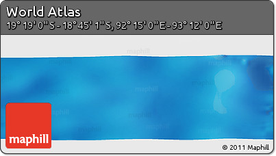 Physical Panoramic Map of the Area around 19° 2' 1" S, 92° 43' 29" E