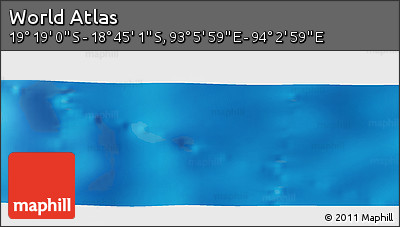 Physical Panoramic Map of the Area around 19° 2' 1" S, 93° 34' 29" E