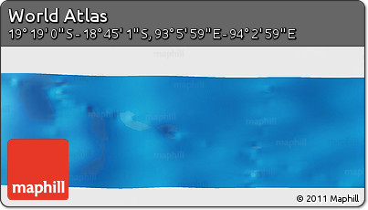 Physical Panoramic Map of the Area around 19° 2' 1" S, 93° 34' 29" E