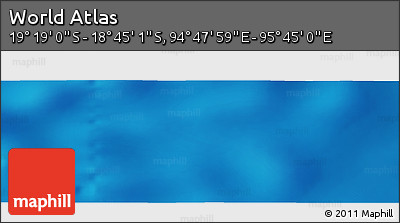 Physical Panoramic Map of the Area around 19° 2' 1" S, 95° 16' 30" E