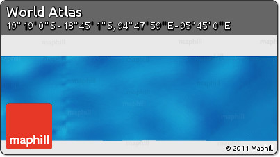 Physical Panoramic Map of the Area around 19° 2' 1" S, 95° 16' 30" E