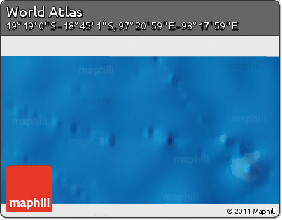 Physical 3D Map of the Area around 19° 2' 1" S, 97° 49' 29" E