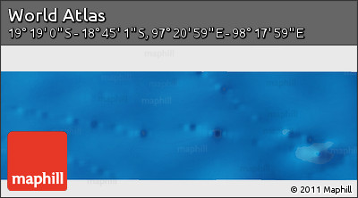 Physical Panoramic Map of the Area around 19° 2' 1" S, 97° 49' 29" E