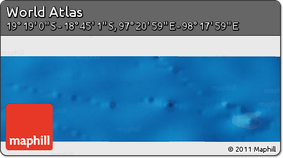 Physical Panoramic Map of the Area around 19° 2' 1" S, 97° 49' 29" E