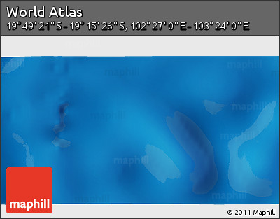 Physical 3D Map of the Area around 19° 32' 24" S, 102° 55' 30" E