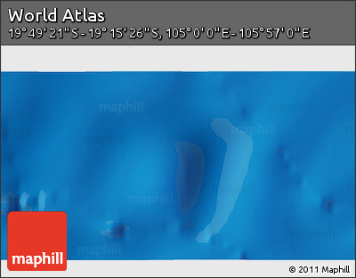 Physical 3D Map of the Area around 19° 32' 24" S, 105° 28' 29" E