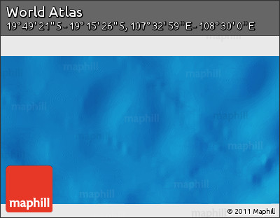 Physical 3D Map of the Area around 19° 32' 24" S, 108° 1' 30" E