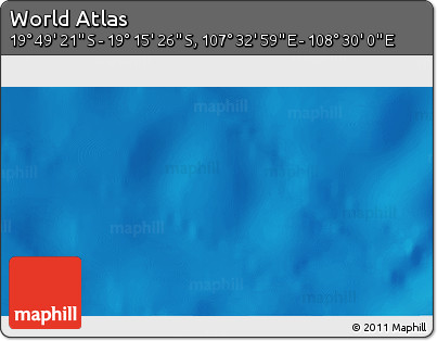 Physical 3D Map of the Area around 19° 32' 24" S, 108° 1' 30" E