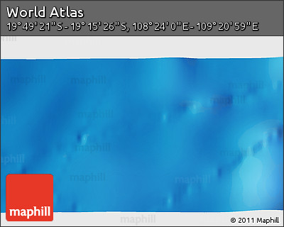 Physical 3D Map of the Area around 19° 32' 24" S, 108° 52' 30" E