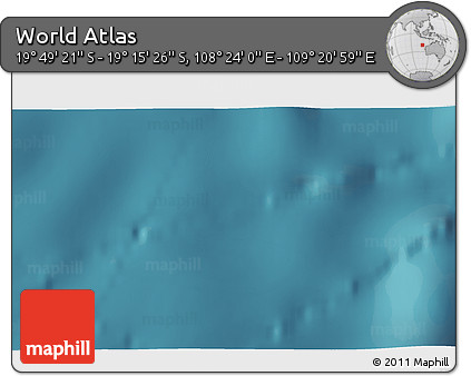 Satellite 3D Map of the Area around 19° 32' 24" S, 108° 52' 30" E