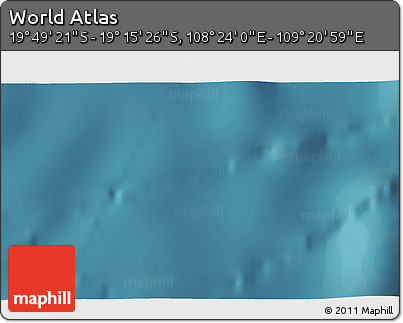Satellite 3D Map of the Area around 19° 32' 24" S, 108° 52' 30" E