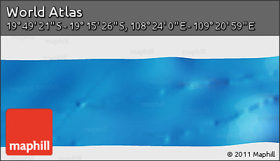 Physical Panoramic Map of the Area around 19° 32' 24" S, 108° 52' 30" E