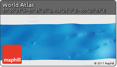 Physical Panoramic Map of the Area around 19° 32' 24" S, 108° 52' 30" E