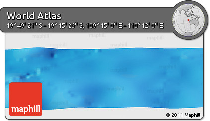 Physical Panoramic Map of the Area around 19° 32' 24" S, 109° 43' 29" E