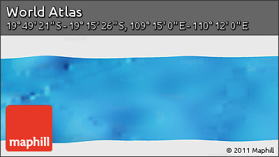 Physical Panoramic Map of the Area around 19° 32' 24" S, 109° 43' 29" E