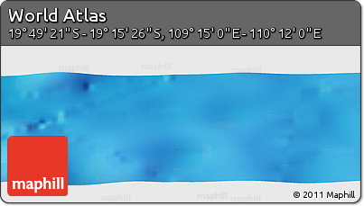 Physical Panoramic Map of the Area around 19° 32' 24" S, 109° 43' 29" E