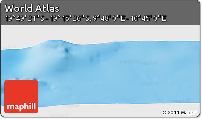 Physical Panoramic Map of the Area around 19° 32' 24" S, 10° 16' 30" E