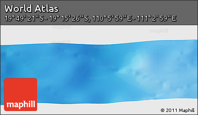 Physical Panoramic Map of the Area around 19° 32' 24" S, 110° 34' 29" E