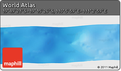 Physical Panoramic Map of the Area around 19° 32' 24" S, 110° 34' 29" E