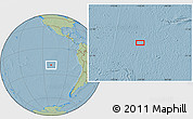 Savanna Style Location Map of the area around 19° 32' 24" S, 110° 25' 30" W, hill shading