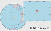 Gray Location Map of the area around 19° 32' 24" S, 111° 16' 30" W