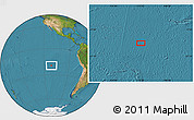Satellite Location Map of the area around 19° 32' 24" S, 111° 16' 30" W