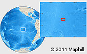 Shaded Relief Location Map of the area around 19° 32' 24" S, 111° 16' 30" W