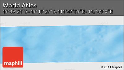 Physical Panoramic Map of the Area around 19° 32' 24" S, 112° 16' 30" E