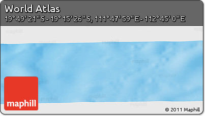 Physical Panoramic Map of the Area around 19° 32' 24" S, 112° 16' 30" E